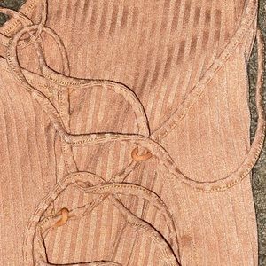 peach halter neck tank